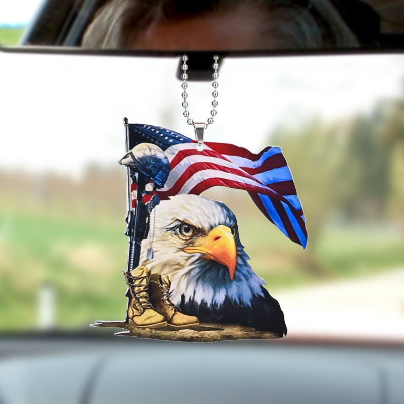 2pcs Fundas Asiento Coche Impresión Bandera Águila Americana - Temu