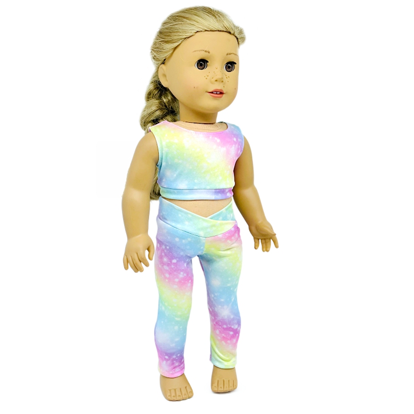 Doll Clothes Accessories, Handmade Rainbow Pattern Tops And Tight Trousers  Yoga Suit, Doll Clothes Outfits Fit For Girl ( Not Included Doll ) - Temu  Australia