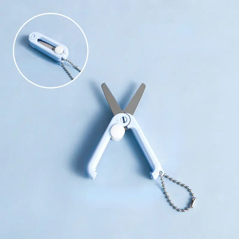 Mini Folding Scissors Attach to Badge Reel or Keychain Small but Sharp 