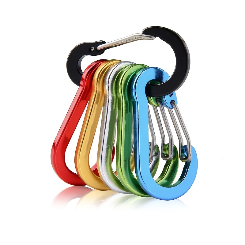 Stainless Steel Small Carabiner Clips Double Hook - Temu