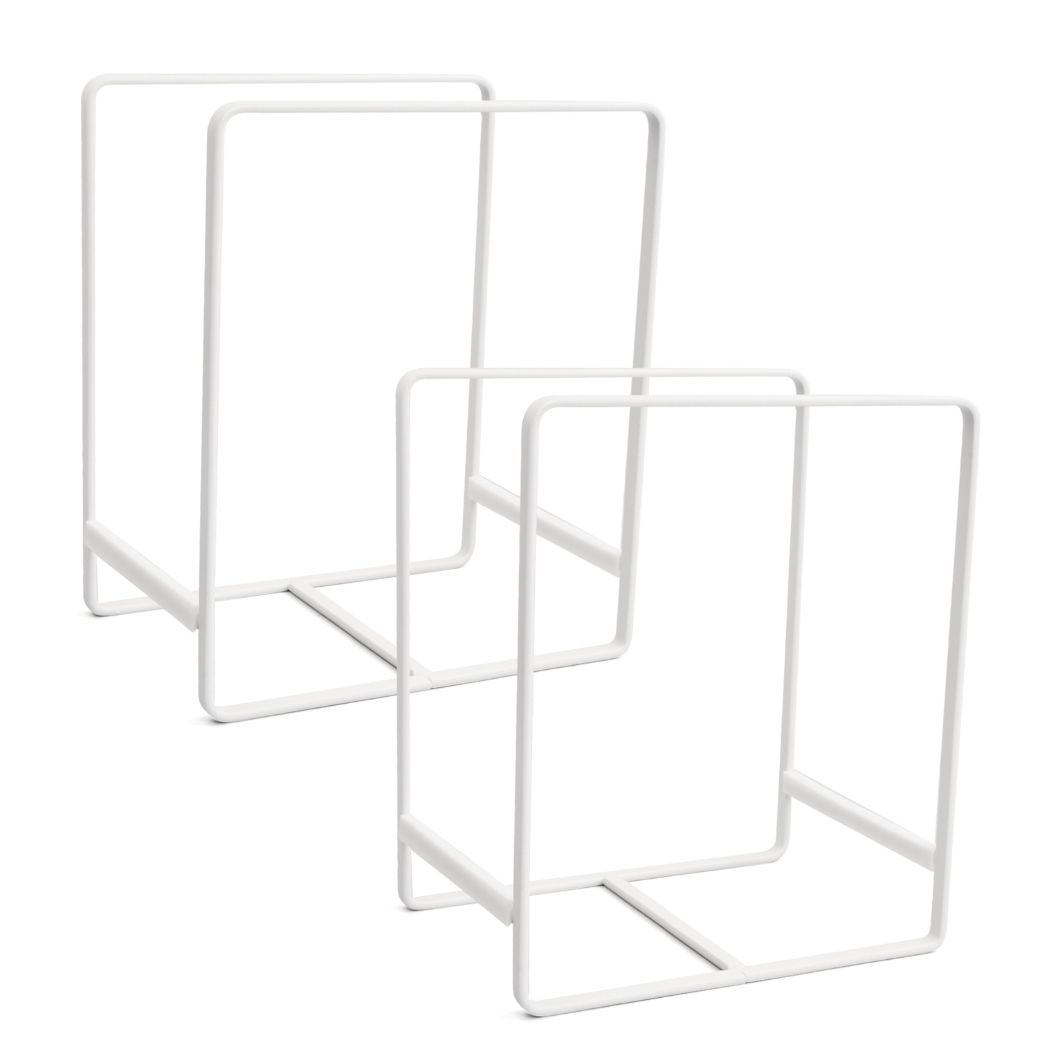 2pc Metal Cupboard Dish Rack Lid Holder