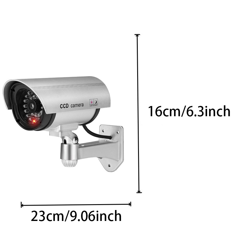 boost your home security with this dummy fake surveillance camera and red led warning light