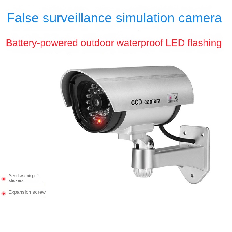 boost your home security with this dummy fake surveillance camera and red led warning light