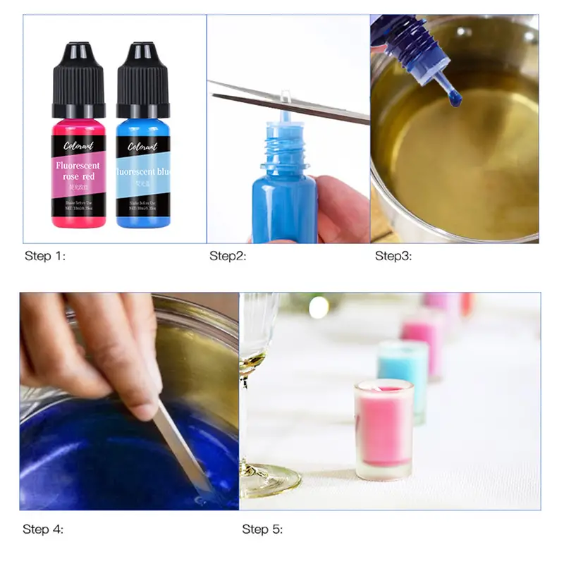 7 Colors Candle Making Liquid Dye DIY Crafts Soy Wax Making Liquid Dye Set