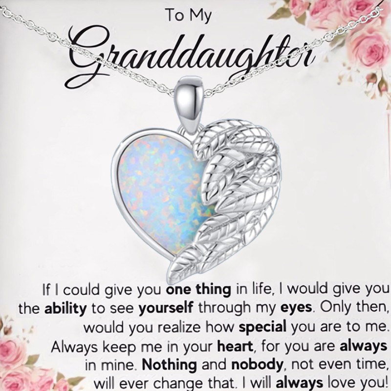 1pc alloy heart shape pendant necklace for teens card jewelry accessories birthday gifts details 0