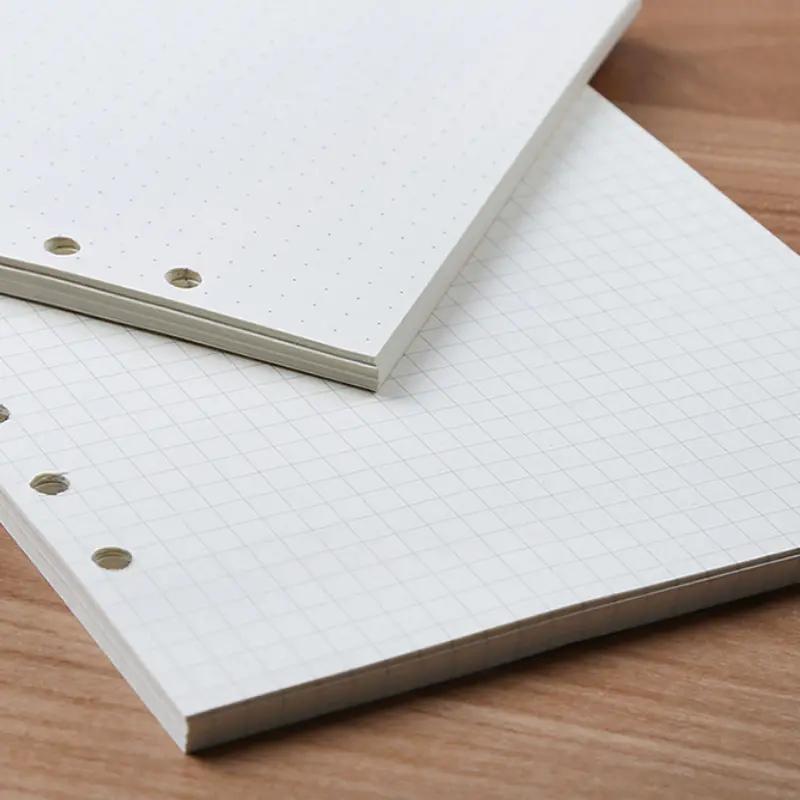NUOBESTY - 3 hojas de recambio para archivador de papel de 6 anillas A7,  hojas sueltas, páginas para cuadernos