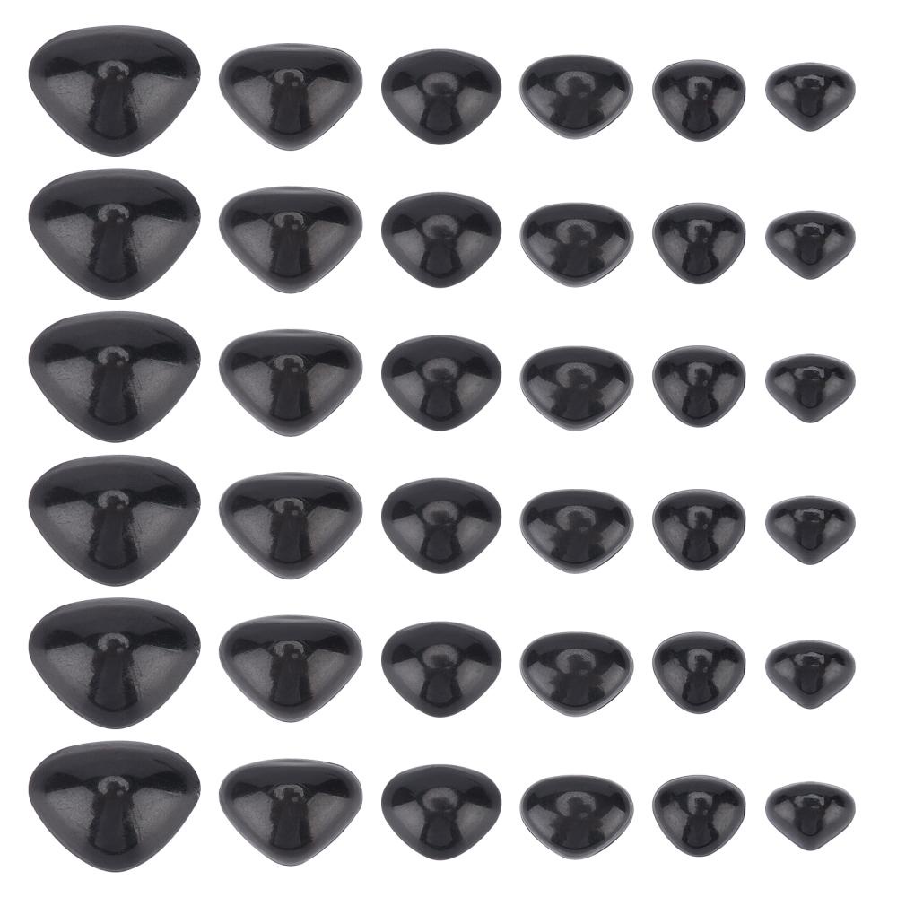 Ojos y narices de seguridad, 462 piezas de ojos de ganchillo rellenos de  plástico negro con arandelas para manualidades