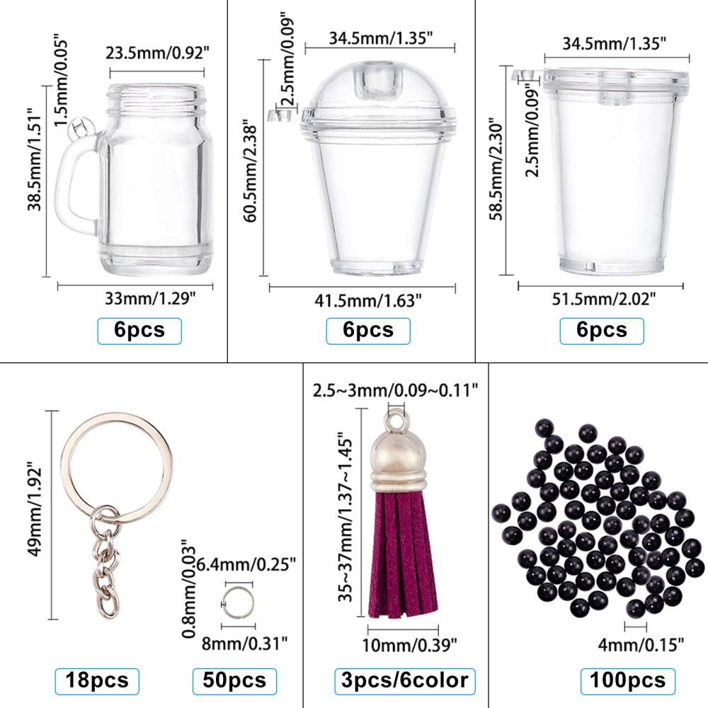 Mini Milky Tea Keychain Accessories Bubble Tea Casting Kit - Temu