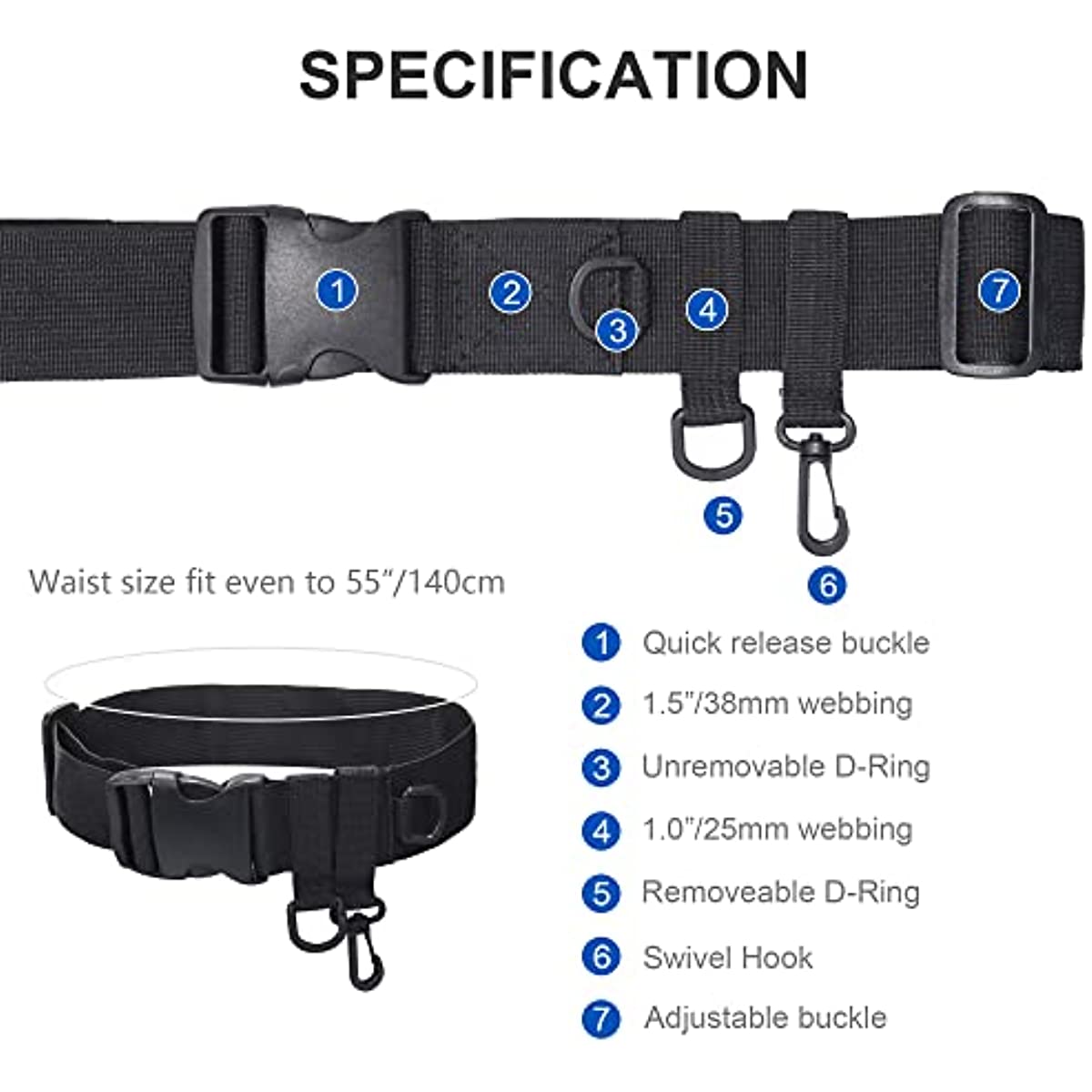 Fishing Rod Holder Belt Adjustable Accessories Waist Belt Fishing Vest Set  
