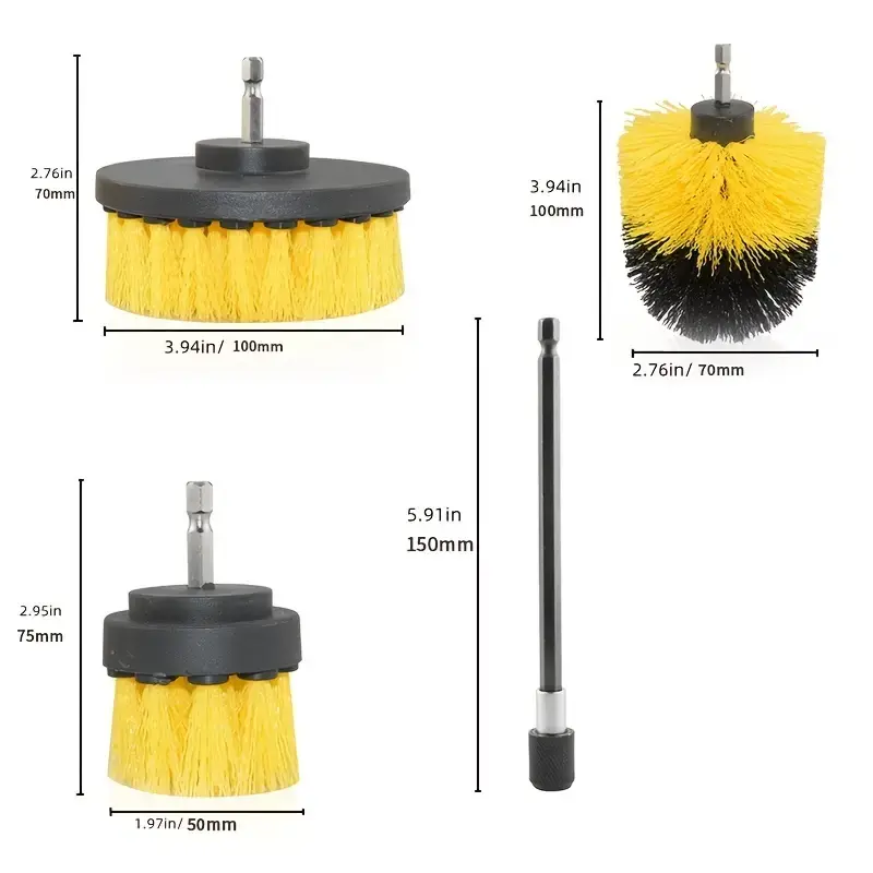 Round Electric Nylon Brush For Cleaning Drill Brushes With - Temu