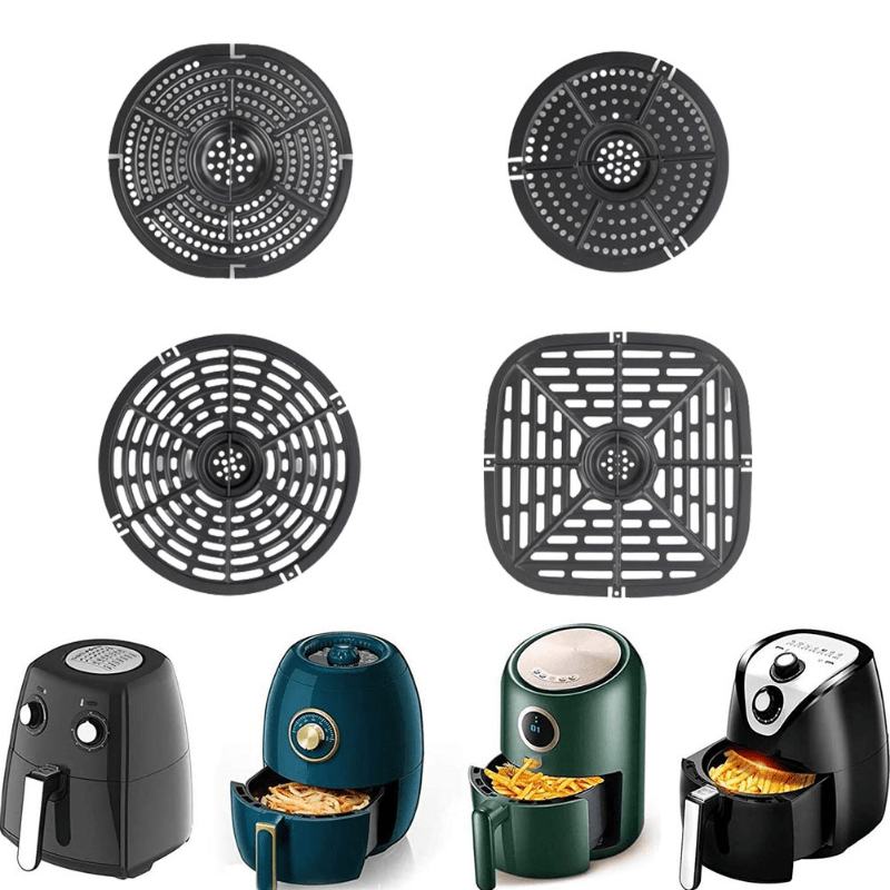 Air Fryer Crisper Plate Stainless Steel Air Fryer Grill Pan Nonstick Air  Fryer Grill Plate Reusable Dishwasher Safe Air Fryer Replacement Parts With  Rubber Bumper For Air Fryer Cooking - Temu
