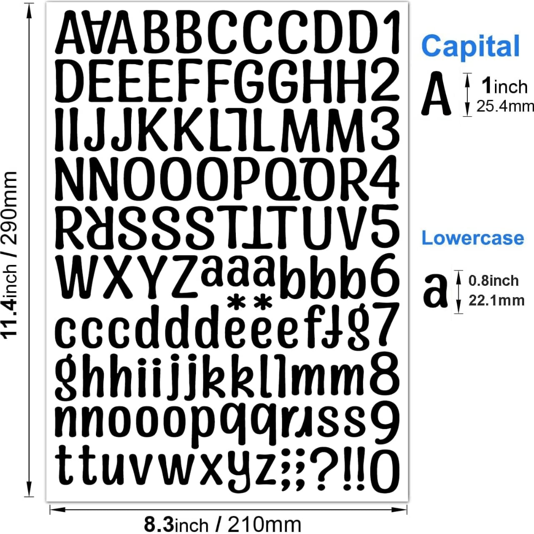 Alphabet Stickers Decoration, Vinyl Letter Sticker Labels
