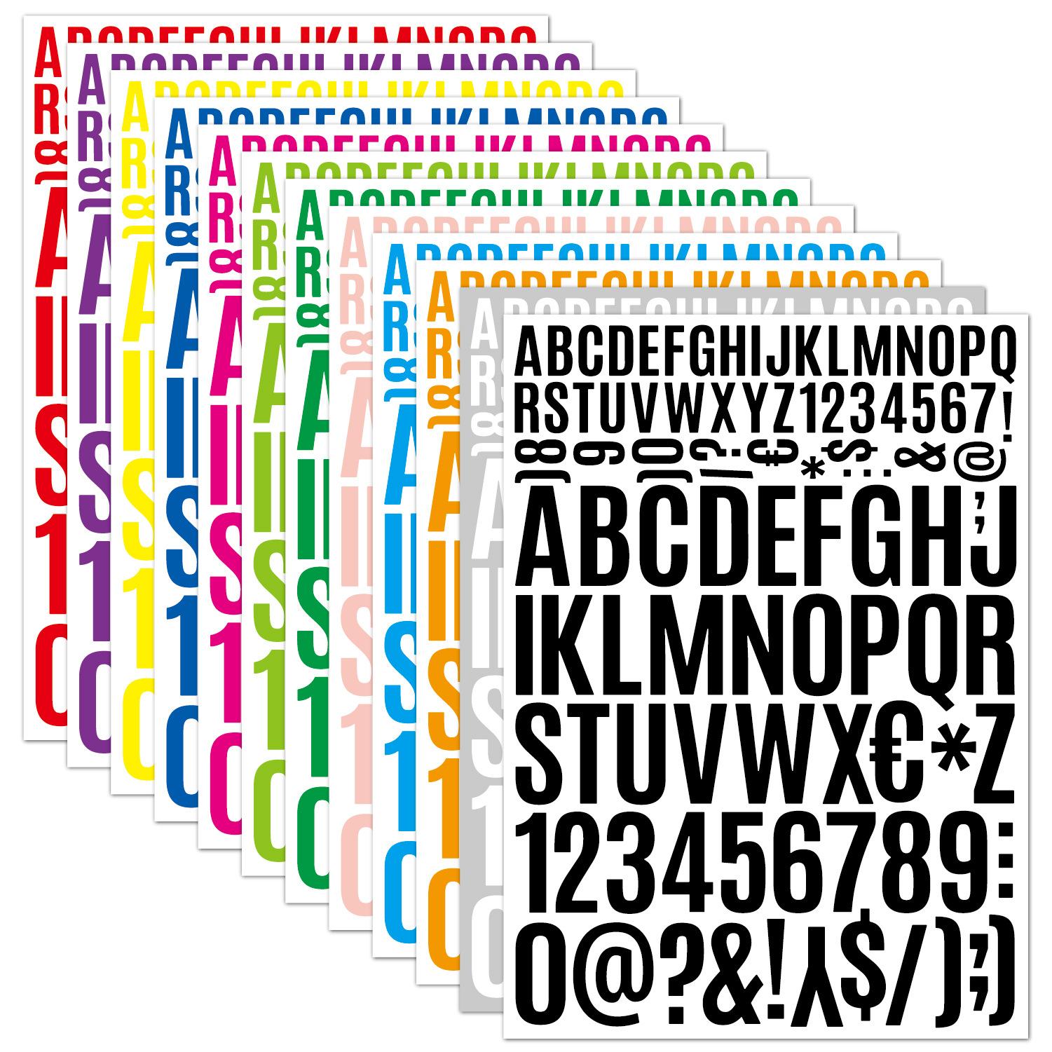 Piccolo Colorato Appiccicoso Lettere O Numeri Adesivi Etichette