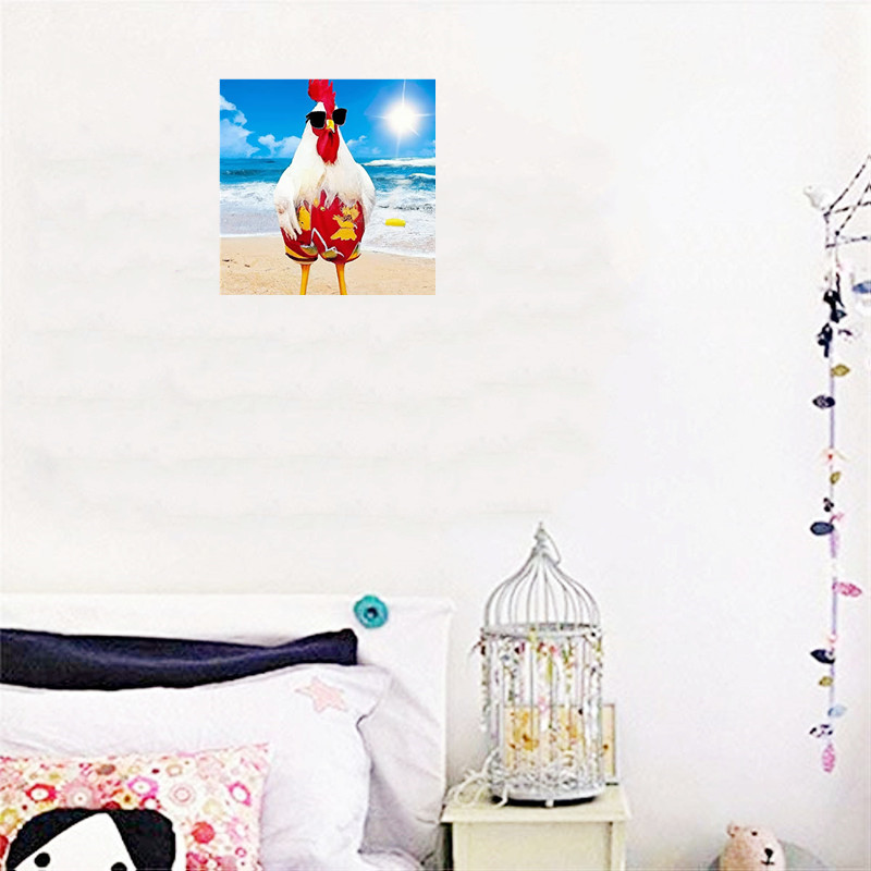 5D DIY Diamond Painting For Beginners Frameless Chicken Diamond Painting  For Living Room Bedroom Decoration 11.81*15.75inch