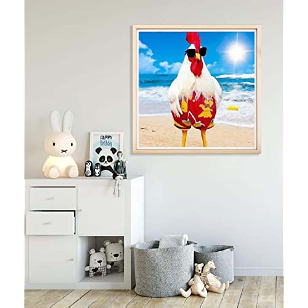 5D DIY Diamond Painting For Beginners Frameless Chicken Diamond Painting  For Living Room Bedroom Decoration 11.81*15.75inch