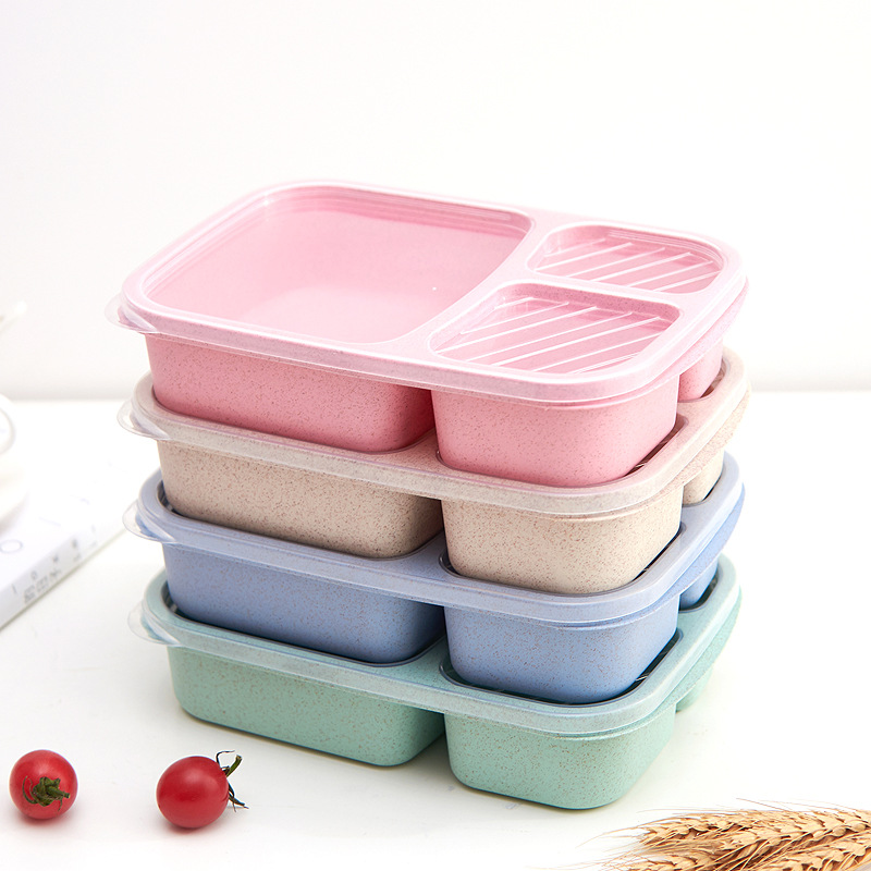 Leakproof Wheat Straw Bento Box - Microwaveable Lunch Box For Teens And  Workers - Divided Food Storage Container For School, Classroom, Canteen,  And Outdoor Activities And Durable Kitchen Accessory - Temu