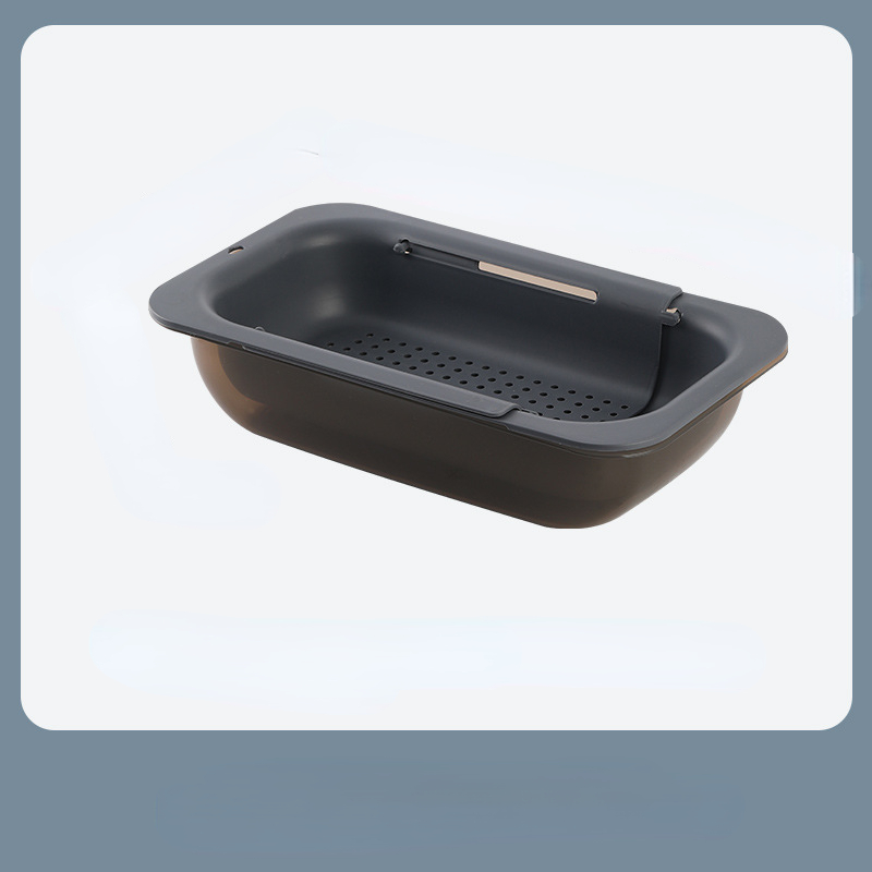 2023 New Portable Kitchen Retractable Sink Drain Basket Plastic