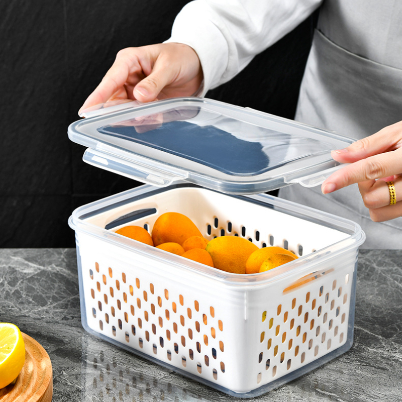 Fruit Vegetable Produce Storage Saver Containers With Lid - Temu