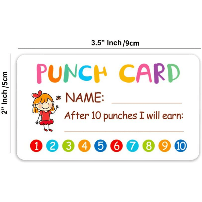 Punch Cards Hole Punch Reward Cards Classroom Student Home Temu