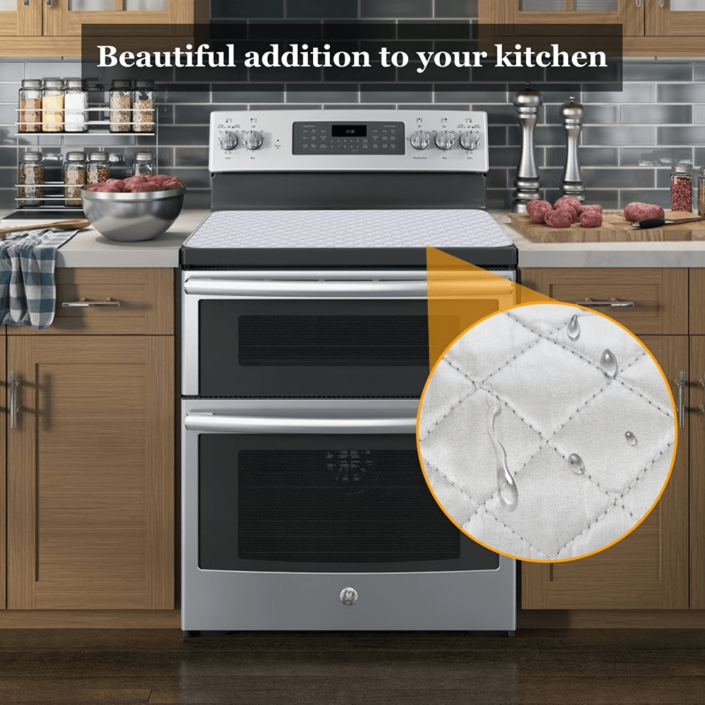 Quilted Stove Top Cover Protect Your Glass Ceramic Stove - Temu