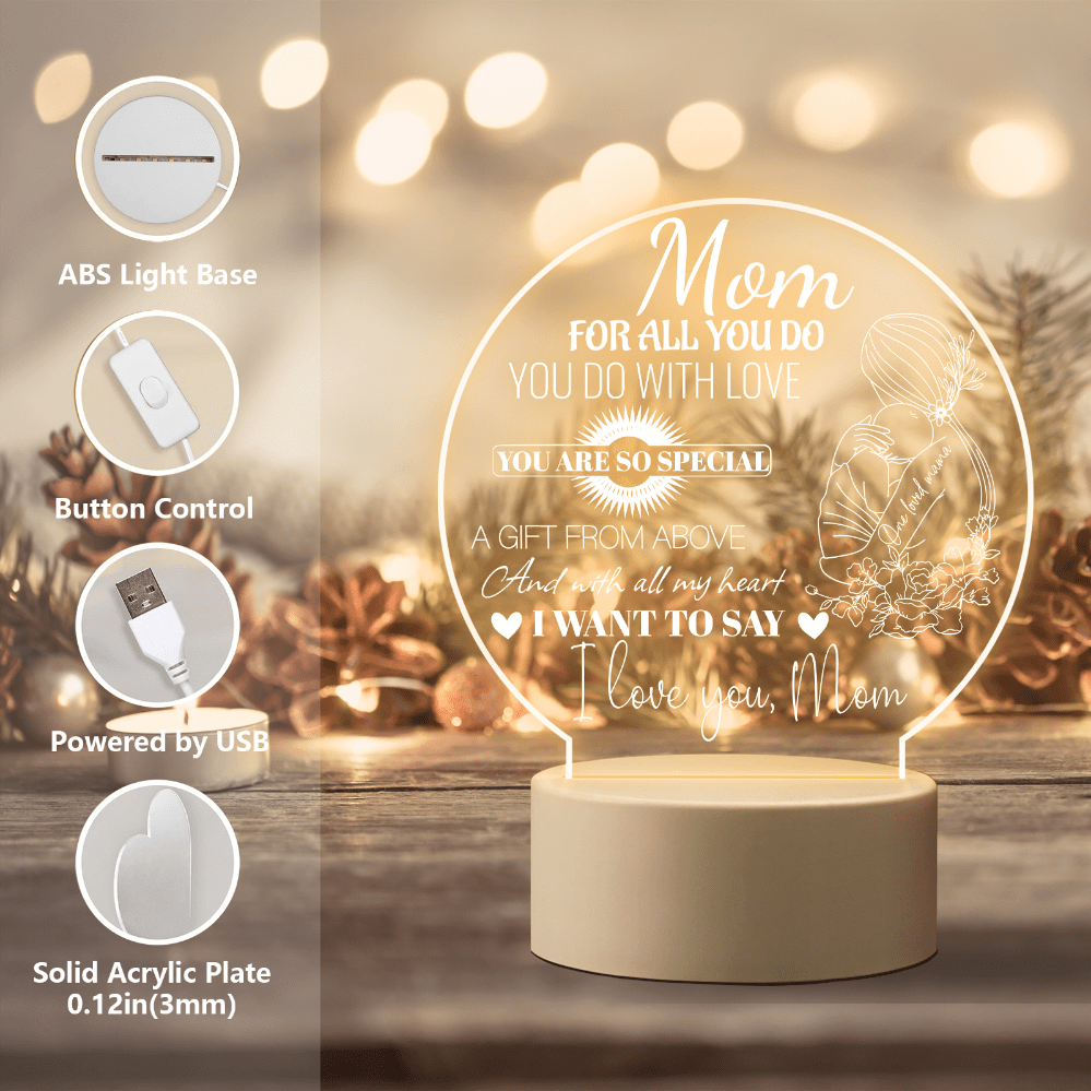 Gifts For Mom Engraved Night Light Mothers Day Gifts From - Temu