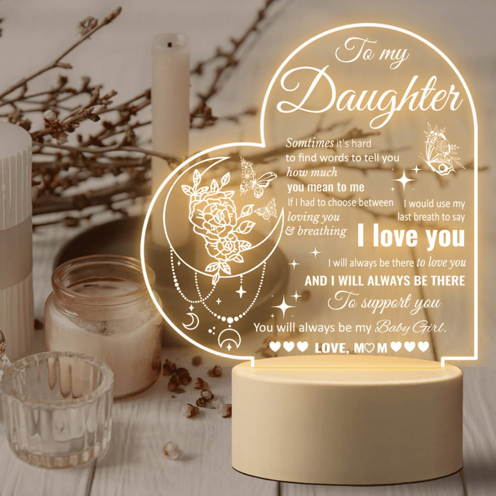 Mom Gifts Gifts For Mom From Daughter Acrylic Engraved Night - Temu