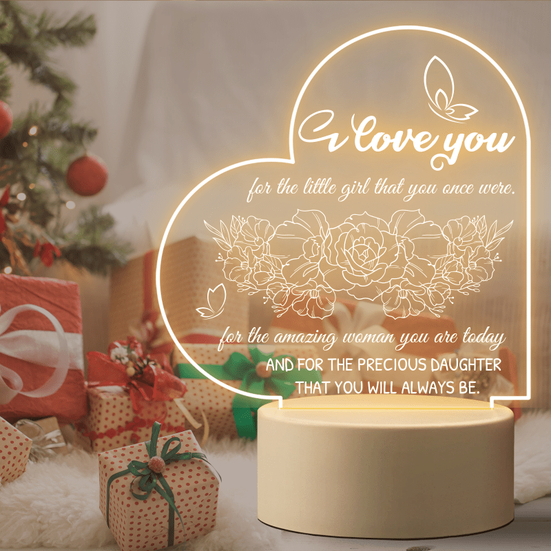 Afterprints Gifts for Mom - Engraved Night Light, Mom Birthday Gifts, Mom  Gifts from Daughter Son on Christmas Mothers Day Valentines Day, Night Lamp