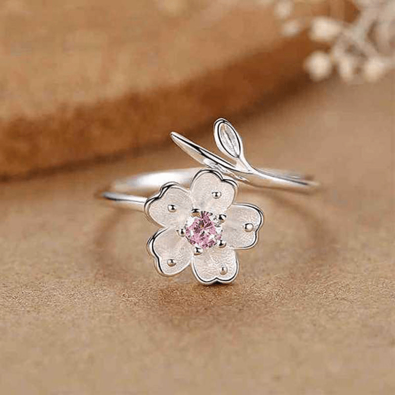 1pc Bague Design Fleur Cerisier Rose Taille R glable Temu Canada