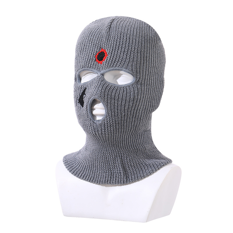 Balaclava 3 Hole Thermal Knitted Ski Mask Motorcycle Full Face Neck Warmer  Under