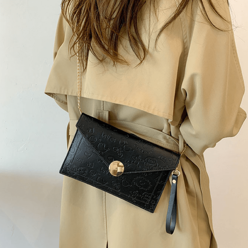 Classic Leather Envelope Shoulder & Crossbody Bag