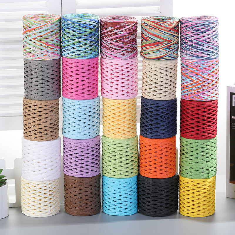 Raffia Paper Ribbon Decoration Wedding Rope Ribbon For Gift - Temu