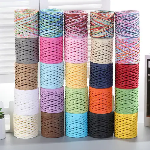 Raffia Paper Ribbon For Gift Wrapping - Temu