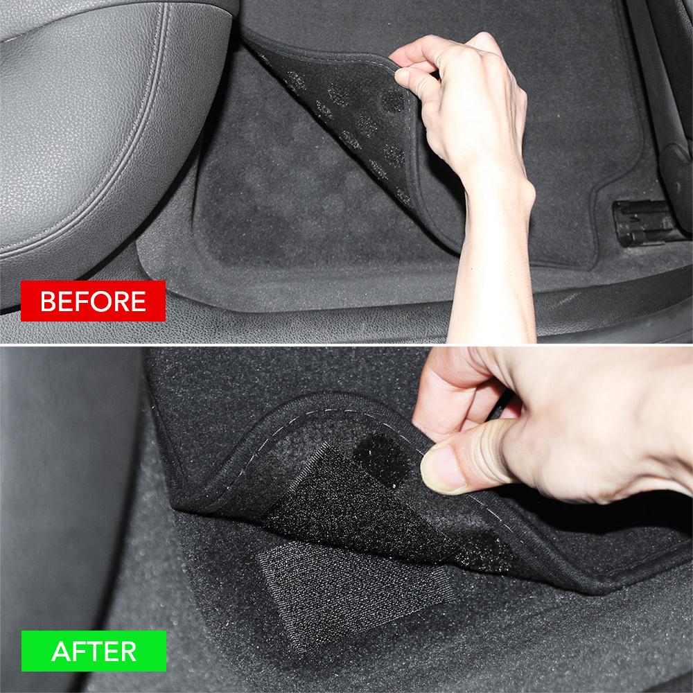Car Floor Mat Fastener Tape, Double-Sided Hook and Loop