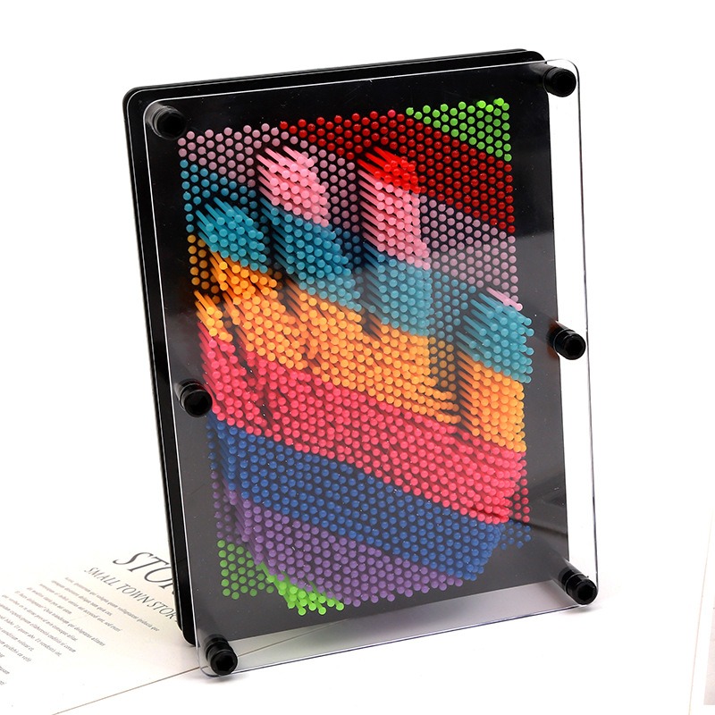 3Dピンアートボードおもちゃ感覚的な虹の手形可変針絵画解消ギフト創造性アート感覚的なおもちゃ彫刻イースターギフト