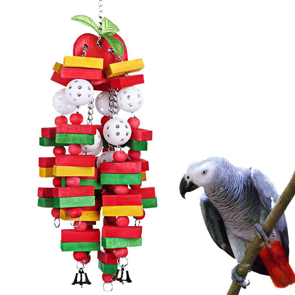Wooden Parrot Toy, Sun, Bird Chewing Toy, Large Wooden , Bird Supplies Random Colors