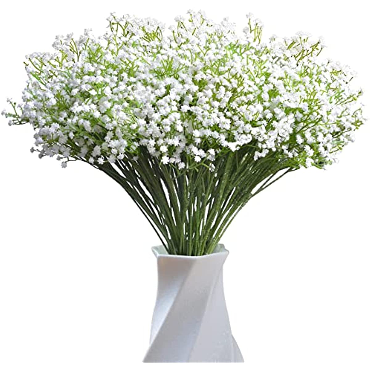 18pcs Babys Breath Eucalyptus Leaves Bouquet Gypsophila Artificial Flowers  and Faux Greenery for Home Decor