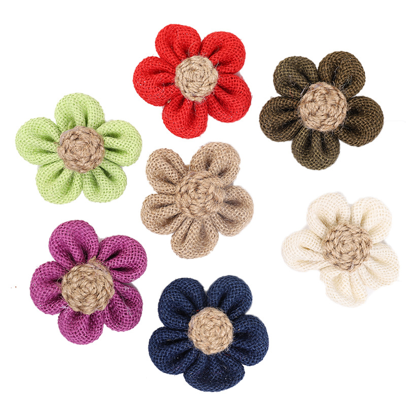 Handmade Natural Burlap Flowers Handmade Rustic Flower For - Temu