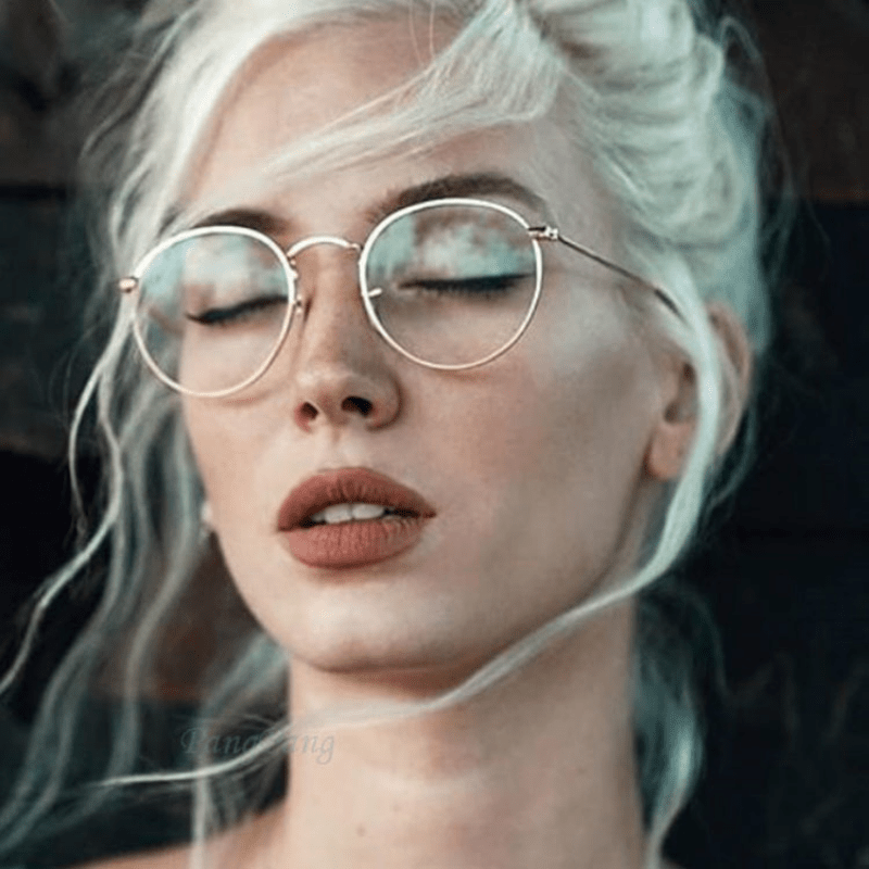Round Clear Lens Glasses Women Retro Spectacles Frame