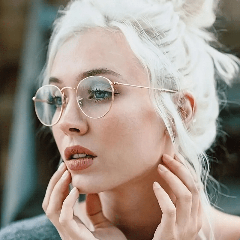 Round Clear Lens Glasses Women Retro Spectacles Frame
