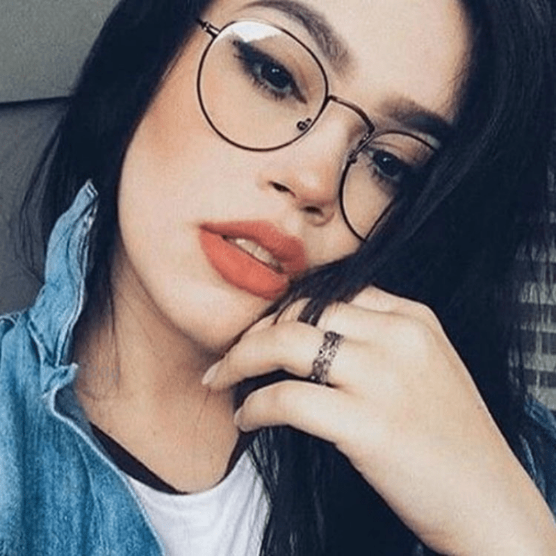 Round Clear Lens Glasses Women Retro Spectacles Frame