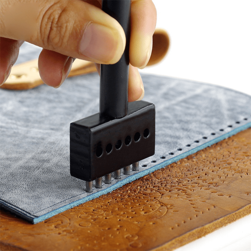 LMDZ 40pcs Leather Stitching Kit 4mm Prong Punch Tool Lacing