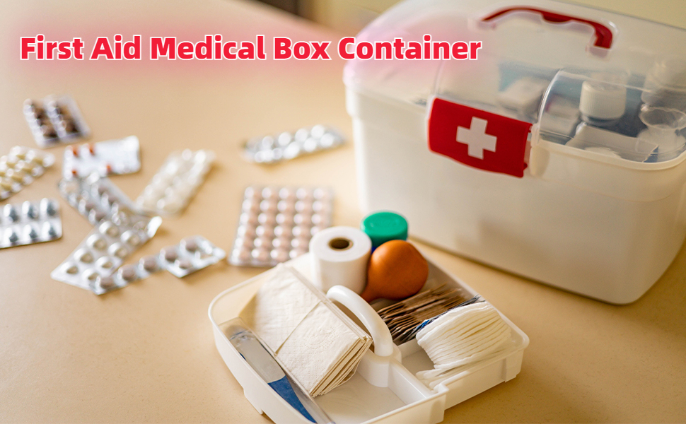 DOITOOL 1Pc Medicine Box Organizer Storage Portable Multi- Layer