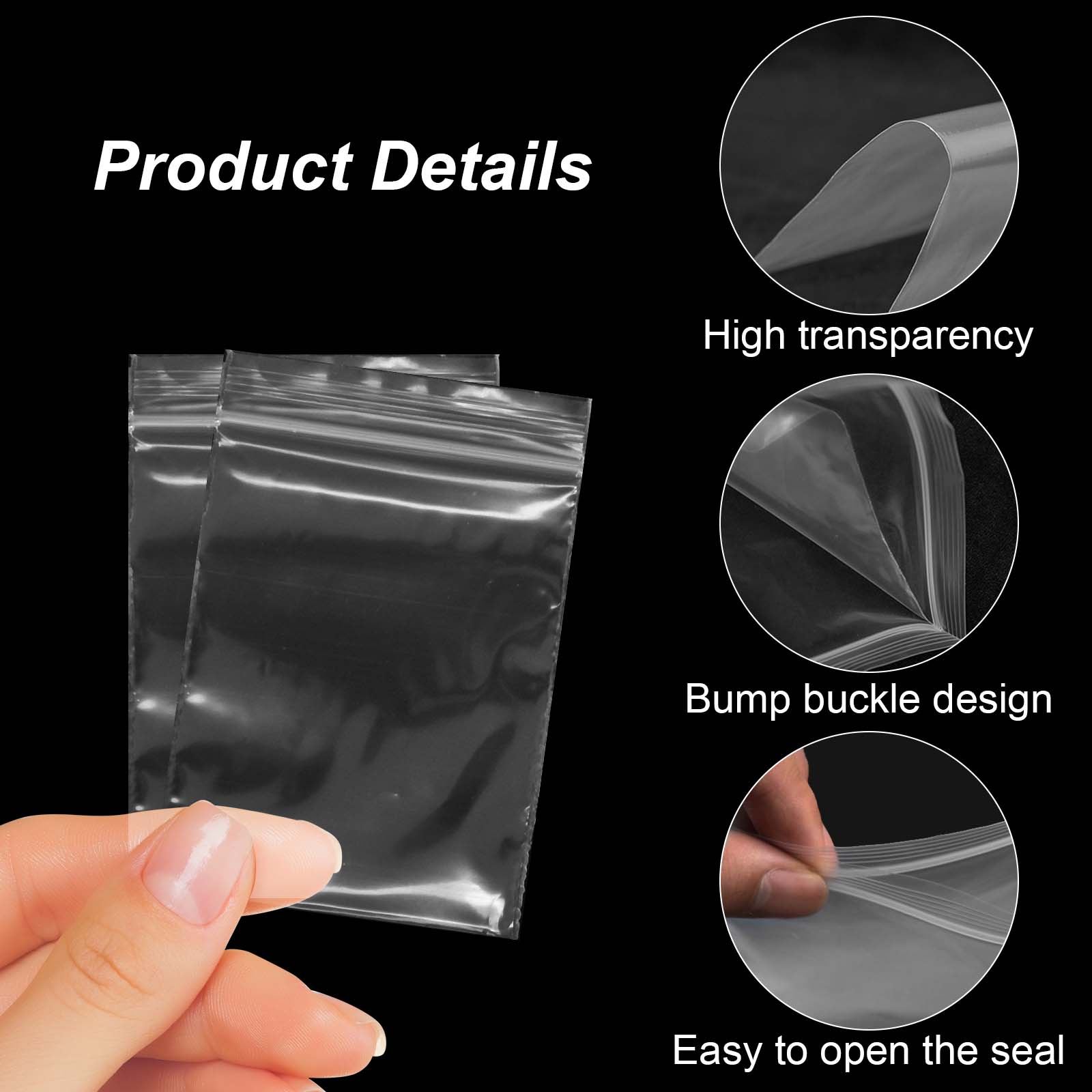 500Pcs Mini Ziplock Bags 2 x 2 Inches | Small Ziplock Bags | Tiny Ziplock  Bags | Small Plastic Bags | Small Jewelry Bags | Small Zip bags | Plastic