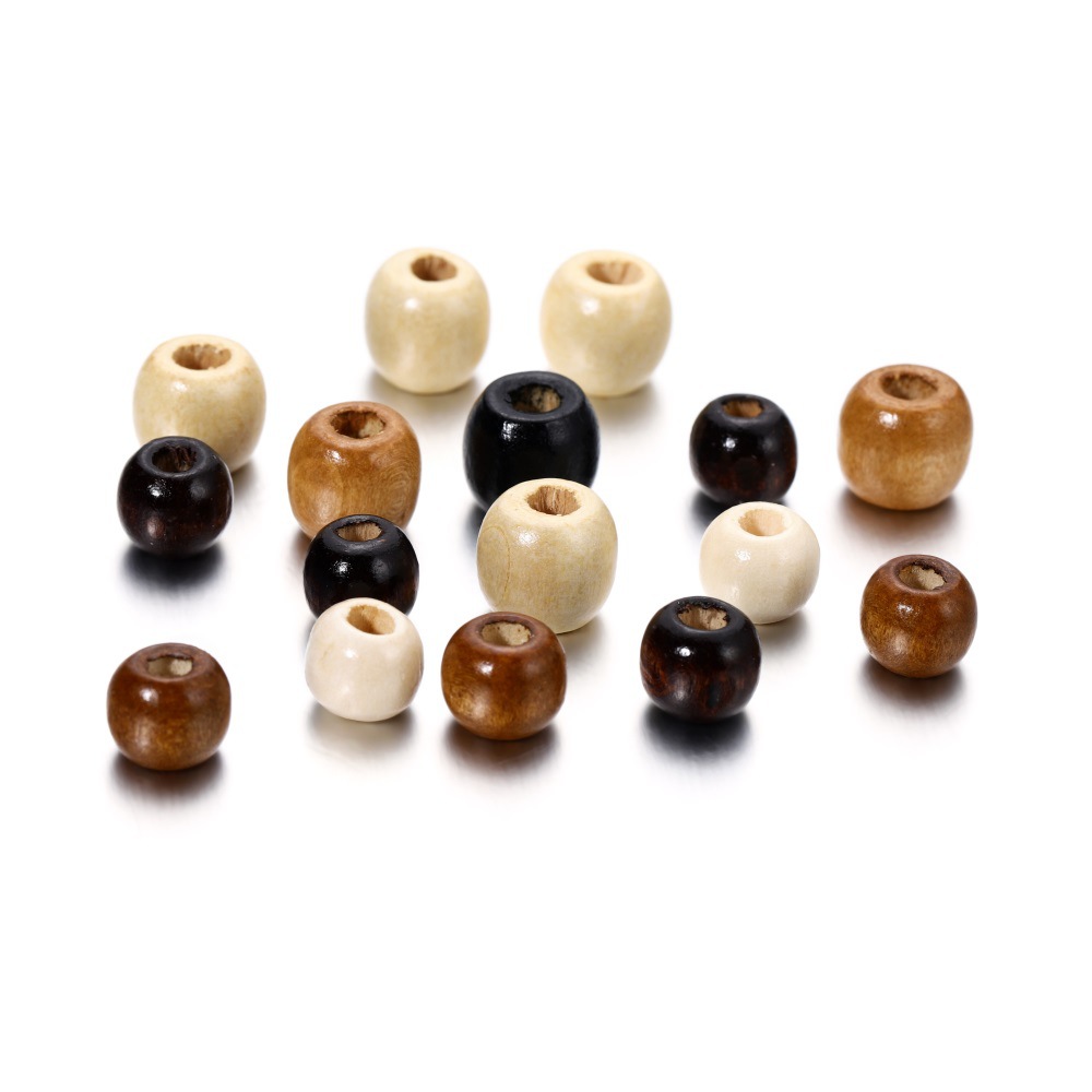 AD Beads Wood Spacer Loose Wooden craft Beads Big Hole Beads