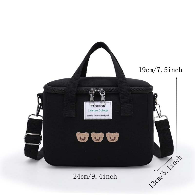 Cute Lunch Box Cartoon Aesthetic Preppy Insulated Lunch Bag Women Preppy  Leakproof Cooler Tote Reusable Lunch Tote Bag Thermal