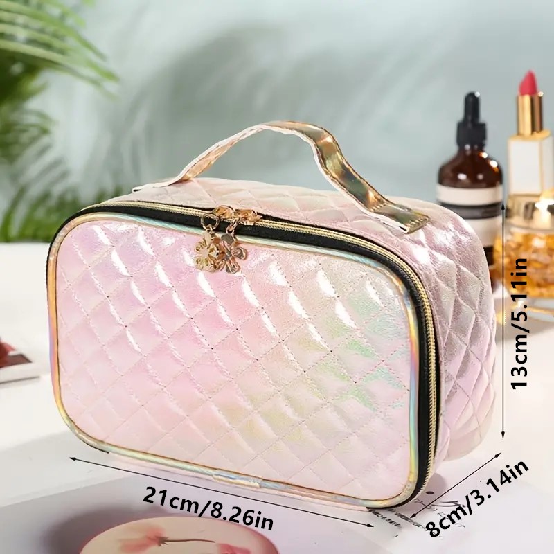 Lightweight Portable Checkered Makeup Bag, Large Capacity Multifunctional  Outdoor Travel Storage Bag, Women's Simple Fashion Versatile Casual  Toiletry Bag & Travel Essential Accessories - Temu