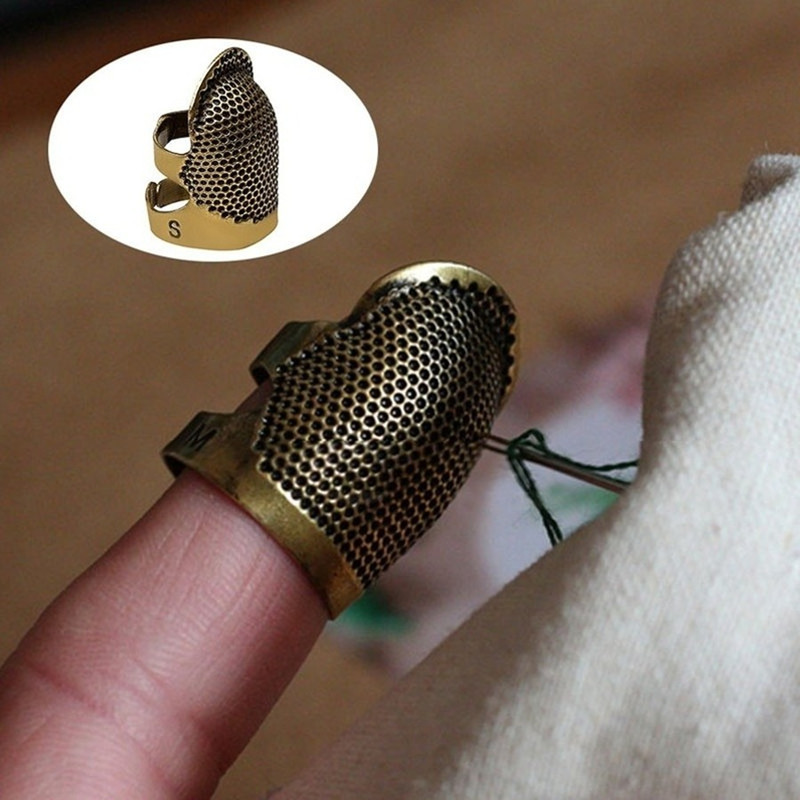 Finger Protector Sleeve Thimble Woven Cross Stitch Sewing Tool