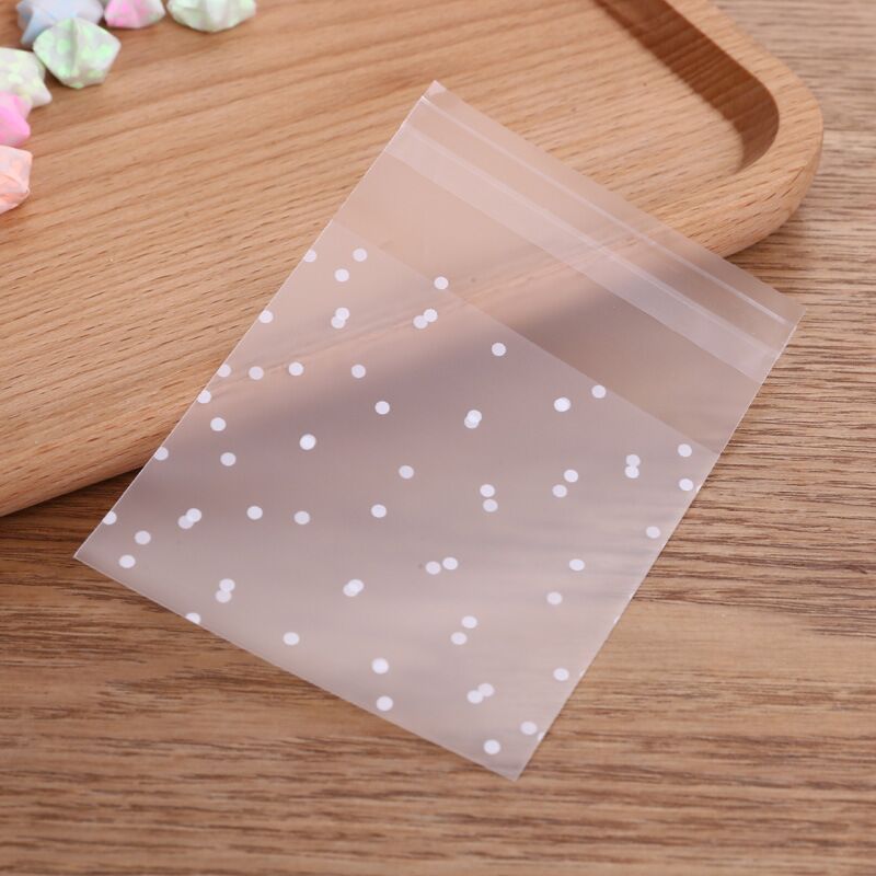 

100pcs, Self Closing Dot Frosted Packaging Bags, Biscuit Bags, Candy Bags, Holiday Gift Packaging Bags, Baking Packaging Supplies, Fashionable Style Packaging Bags