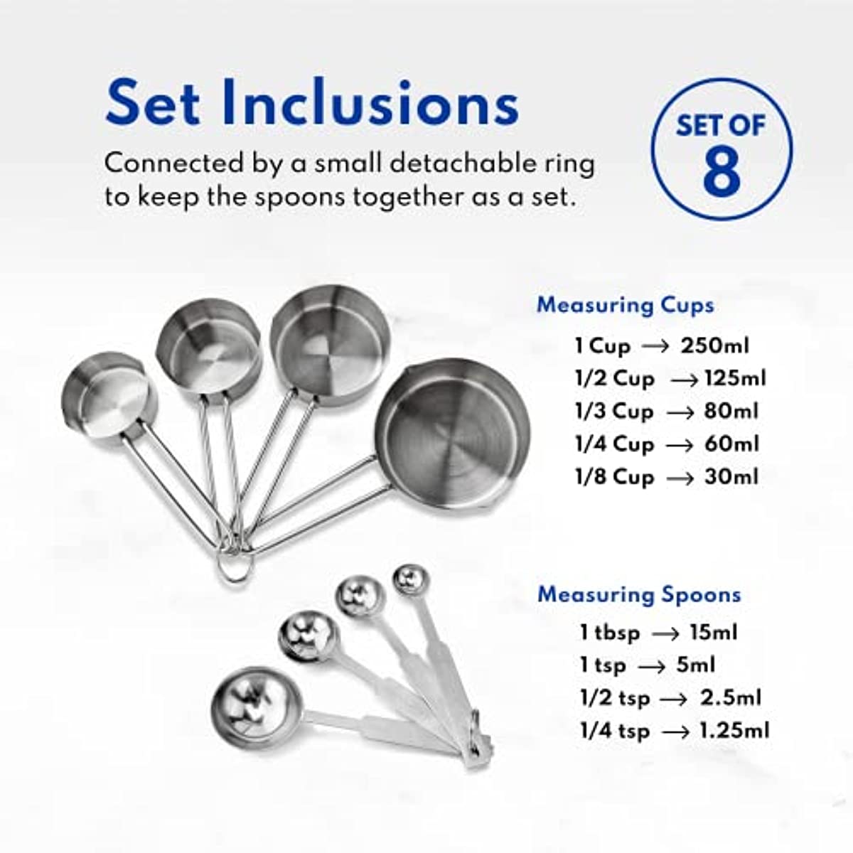 3/4 Cup(12 Tbsp | 177 ml |177 cc| 6 oz) Measuring Cup, Stainless Steel Measuring Cups, Single Metal Measuring Cup, Kitchen Gadgets for Cooking
