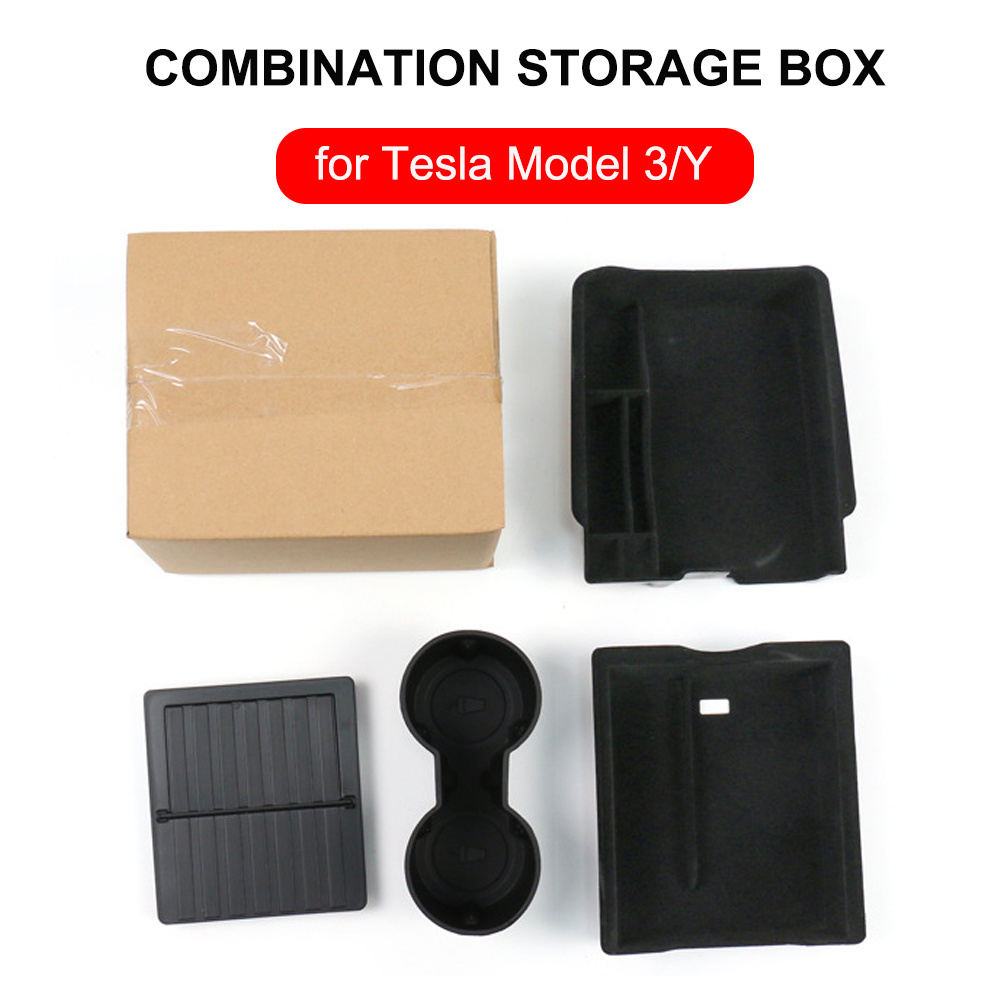 One touch Armrest Hidden Storage Box Model 3 Model Y - Temu